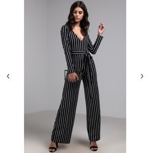 Striped Wide Leg Jumpsuit